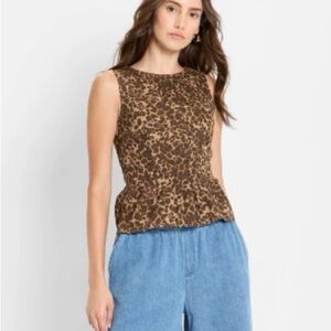 Target Brown Leopard Print Tank Top